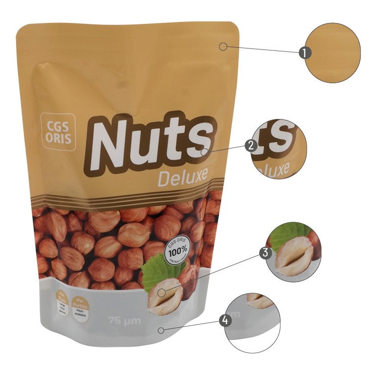 Verpackungsmuster Nuts Web